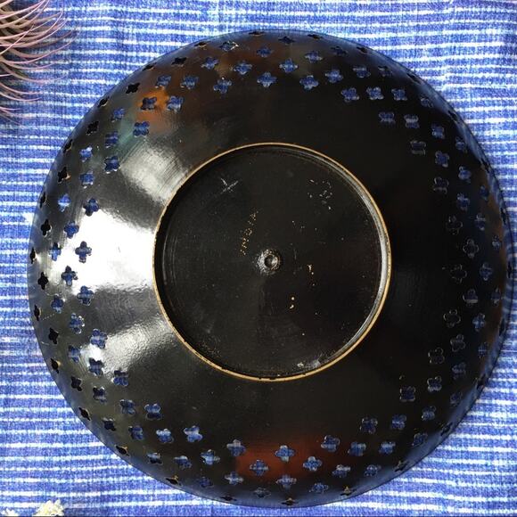 Whimsigoth catch all dish Black Dark Academia Goth Brass Floral Vintage - Picture 8 of 10